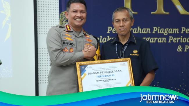 Polresta Malang Kota Raih Penghargaan Satker Terbaik Atas Pelaksanaan