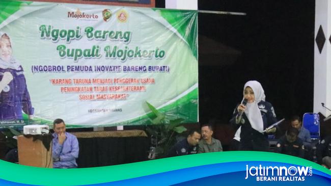 Bupati Mojokerto Ngopi Bareng Pemuda Karang Taruna Bahas Apa