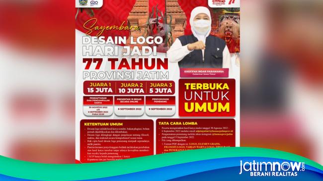 Info Rek! Sayembara Desain Logo Hari Jadi Ke-77 Jatim Berhadiah Rp30 ...