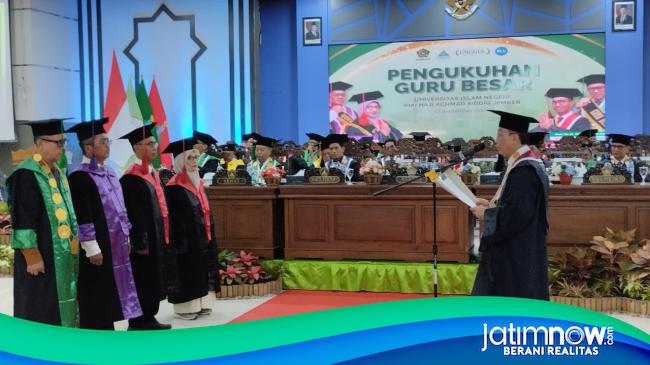 Kukuhkan Guru Besar, Ini Harapan Plt Rektor UIN KHAS Jember