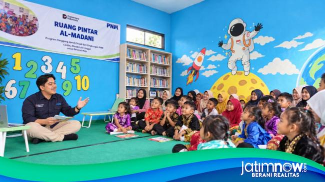 PNM Sulap Lumbung Kosong di Pacitan Jadi Pusat Literasi Anak