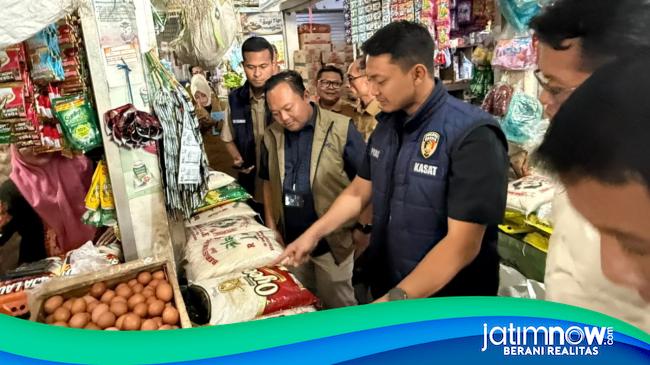 Satgas Pangan Polres Gresik Cek Harga dan Mutu Beras di Pasar Baru