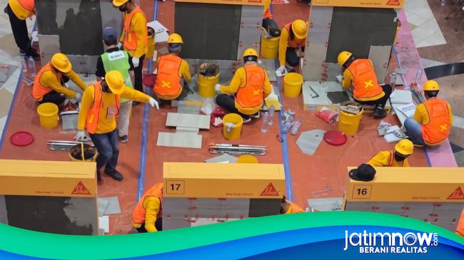 Sika Uji 120 Ahli Pasang Keramik Jatim, Tiket Global Jadi Taruhan