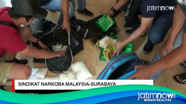 Video Polisi Bongkar Sindikat Narkoba Malaysia Surabaya