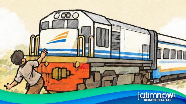 Tabrak Pencari Rumput, KA Anggrek Berhenti di Jalur Hulu Bojonegoro