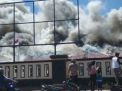Polres Lampung Selatan terbakar/ foto istimewa