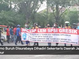 Video: Buruh di Jawa Timur Demo Lagi