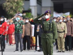 Upacara Hari Pahlawan di Untag Surabaya Digelar Luring
