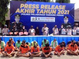Angka Kriminalitas dan Peredaran Narkoba di Perak, Surabaya Menurun Selama 2021