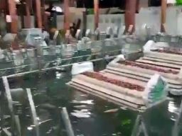 Komplek Makam Syeh Maulana Malik Ibrahim Gresik yang tergenang banjir (Foto: Tangkapan layar video netizen)