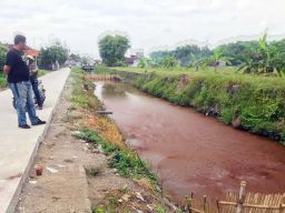 Air Sungai di Mojokerto Berwarna Kecoklatan Hebohkan Warga