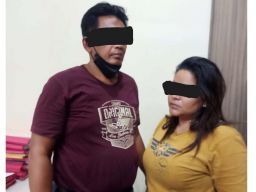 ASN di Pemkot Surabaya yang terlibat penipuan dan istri sirinya (Foto: Satreskrim Polrestabes Surabaya)