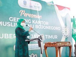 Resmikan Kantor Muslimat NU Bojonegoro, Khofifah Berharap Jadi Simbol Perdamaian