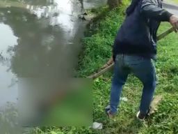 Mayat Wanita Ditemukan Mengambang di Sungai Lingkar Timur Sidoarjo
