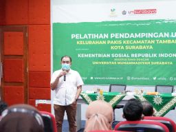Pelatihan dan pendampingan UMKM kepada puluhan penerima PKH digelar di UM Surabaya (Foto: Humas UM Surabaya for jatimnow.com)