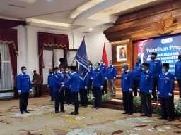 Pelantikan pengurus DPD HNSI Jawa Timur di Grahadi (Ni'am Kurniawan/jatimnow.com)