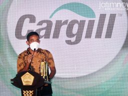 Admin dan Relation Manager PT Cargill Indonesia, Adi Suprayitno saat memberikan sambutan (Foto-foto: Sahlul Fahmi/jatimnow.com)