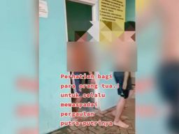Tangkapan layar video viral di TikTok diduga muda-mudi mesum.