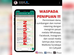 Tangkapan layar unggahan Wali Kota Surabaya Eri Cahyadi dalam akun Instagramnya.