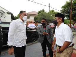 Wali Kota Surabaya Eri Cahyadi turut hadir dalam HUT ke-4 jatimnow.com. (Foto-foto: Fajar Mujianto)
