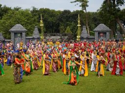Festival tari di Candi Tegowangi Kabupaten Kediri. (Foto: Humas Pemkab Kediri/jatimnow.com)