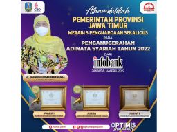 Wow! Jatim Borong 3 Penghargaan dalam Anugerah Adinata Syariah 2022
