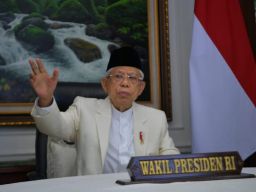 Wakil Presiden Maruf Amin, meminta para pemudik untuk tetap menjaga protokol kesehatan.(Foto: Dok. BPMI/Setwapres via Republika)