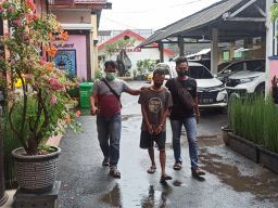 Pria Asal Pacitan curi beras hingga 9 kuintal di Ponorogo.(Foto: Mita Kusuma/jatimnow.com)