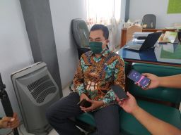 Sub Koordinator Surveilans dan Imunisasi Dinkes Jombang Puguh Saneko.(Foto: Elok Aprianto)