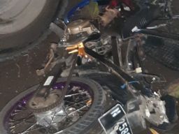 Kondisi sepeda motor korban.(Foto: Polres Pasuruan Kota)