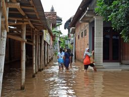 Banjir di Kabupaten Ponorogo (Foto: Mita Kusuma/jatimnow.com)