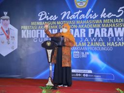 Gubernur Khofifah Dorong Mahasiswa Unzah Genggong Maksimalkan Teknologi Digital