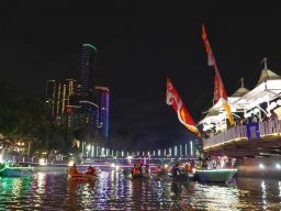 Wisata perahu Kalimas kembali dibuka dalam rangka Hari Jadi Kota Surabaya ke-729. (Foto-foto: Fajar Mujianto/jatimnow.com)