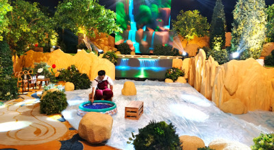 Legacy Ballroom menyulap ruangannya menjadi area back to nature yang imersif dan interaktif. (Foto: Ali Masduki/jatimnow.com)