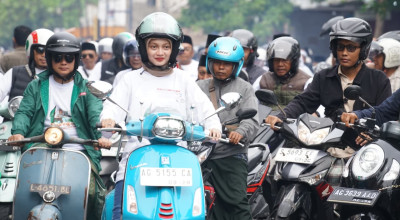 Rayakan Hari Santri Nasional, Mbak Vinanda Touring Religi