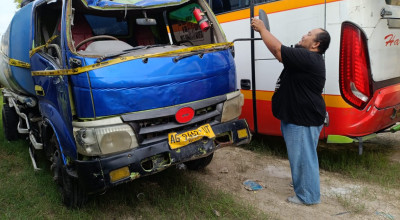 Diduga Angkut Solar Subsidi, Truk Tangki Terguling di Tulungagung