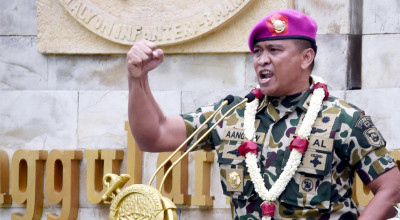 Kolonel Marinir Aang Andy Warta Resmi Nahkodai Brigif 2 Marinir Sidoarjo