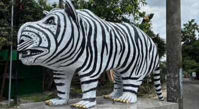 Balongjeruk yang Viral karena Patung Macan Putih Raih Penghargaan Desa Berseri Jatim