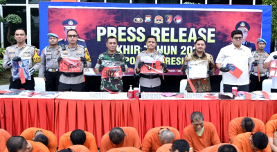 Selama Tahun 2025, Polres Gresik Berhasil Mengungkap 92 Kasus Kriminal