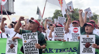 Konflik JCE-Blawan Berlarut, Pekerja Kebun Kopi Turun ke Jalan