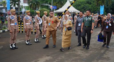 Mas Dhito dan Mbak Dewi Bareng Forkopimda Ikuti Rakornas di Sentul