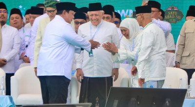 Prabowo Tegaskan NU Pilar Persatuan Bangsa pada Mujahadah Kubro 1 Abad NU di Malang