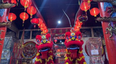 Meriahkan Imlek, Klenteng Tjoe Tik Kiong Tulungagung Undang Barongsai