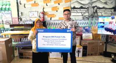 BRI Kertajaya Kucurkan Rp72 Juta Fasilitasi PAUD Ceria Bunda Surabaya