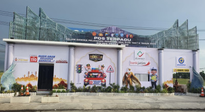 Posyan Polres Probolinggo Bergaya IKN, Pemudik Dimanjakan Fasilitas Lengkap