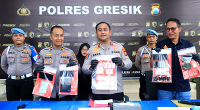 Polres Gresik Bongkar Jaringan Narkoba Lintas Kota, 4 Tersangka Diringkus