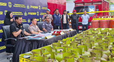 Polres Bojonegoro Bongkar Praktik Pengoplosan LPG Melon ke Nonsubsidi