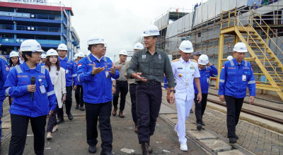 Menko AHY Tinjau PT PAL, Perkuat Industri Maritim dan Galangan Kapal Nasional