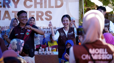 Founder Moell Tempuh 15 Jam ke Pulau Mamburit Demi Kesehatan Anak