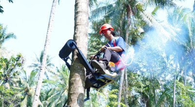 ITS Kembangkan Alat Panjat Kelapa, Petani Bisa Panen Lebih Cepat dan Aman